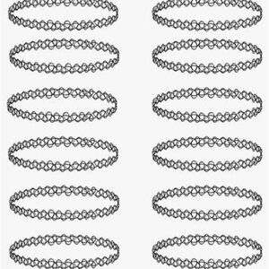 2000s Tattoo Choker Necklace (36PC)